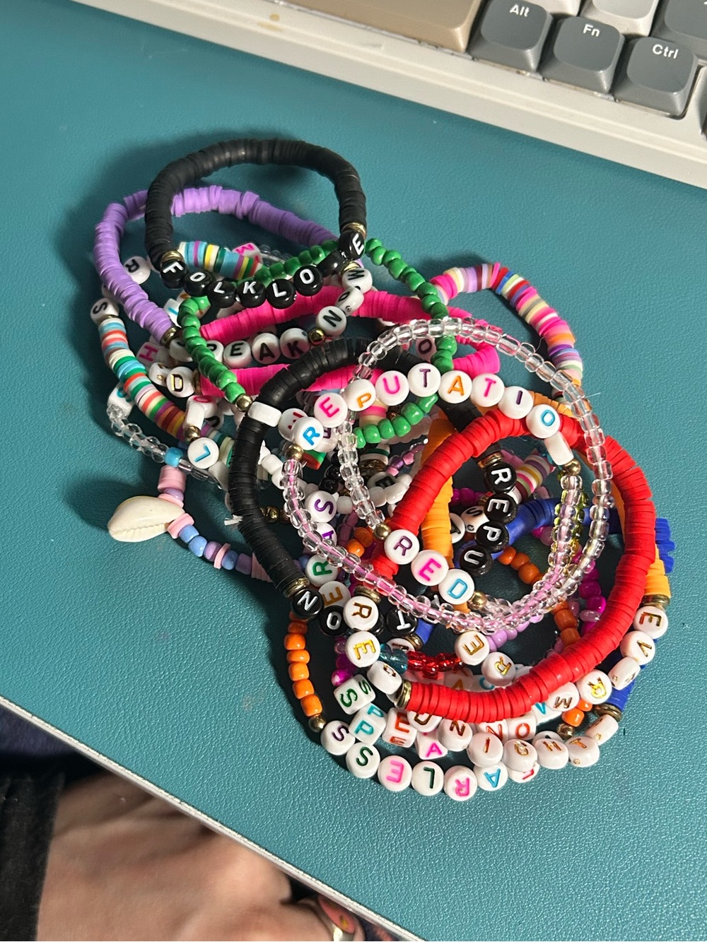 Taylor Swift Friendship Bracelet Lot of 20 Eras Tour Inspired Stretch Bracelets